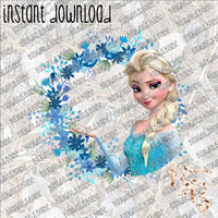 Elsa Wreath INSTANT DOWNLOAD print file PNG