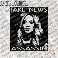 Fake News Assassin INSTANT DOWNLOAD print file PNG