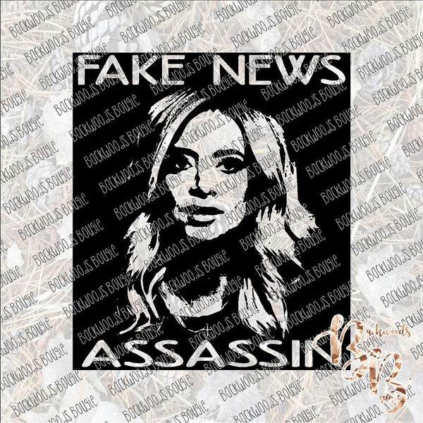 Fake News Assassin SUBLIMATION Transfer READY to PRESS