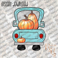 Fall Truck INSTANT DOWNLOAD print file PNG