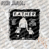 Father holding hands INSTANT DOWNLOAD print file PNG