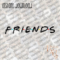 Friends logo INSTANT DOWNLOAD print file PNG