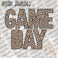 Game Day Leopard INSTANT DOWNLOAD print file PNG