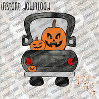 Halloween Truck INSTANT DOWNLOAD print file PNG