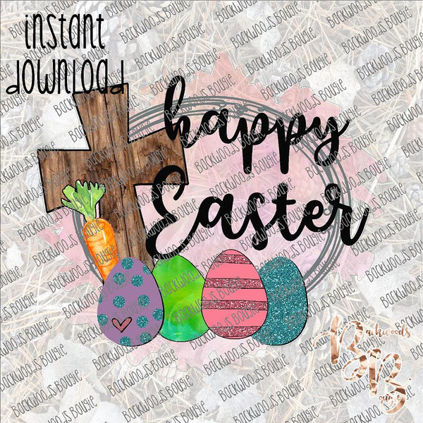 Happy Easter INSTANT DOWNLOAD print file PNG