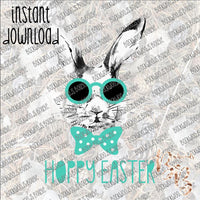 Hoppy Easter INSTANT DOWNLOAD print file PNG