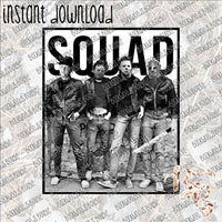 Horror Movie Squad INSTANT DOWNLOAD print file PNG