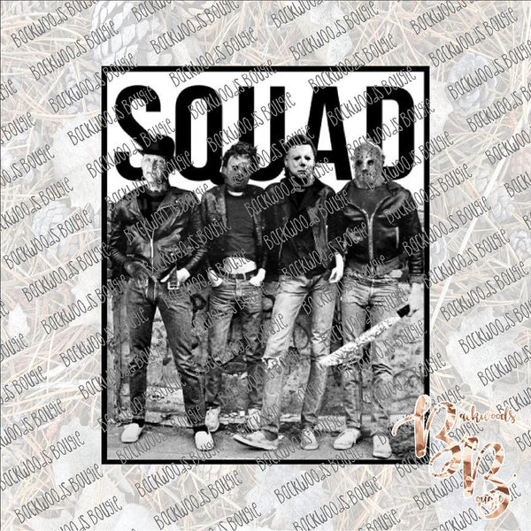 Horror Movie Squad SUBLIMATION Transfer READY to PRESS