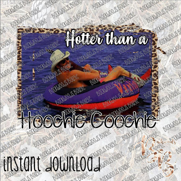 Hotter than a Hoochie Coochie Leopard INSTANT DOWNLOAD print file PNG