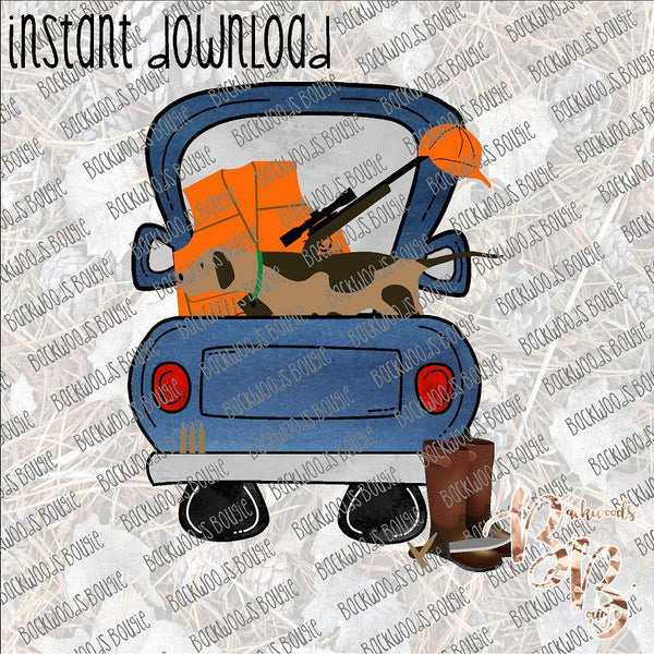 Hunting Truck INSTANT DOWNLOAD print file PNG