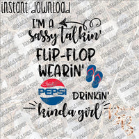 I'm a Sassy Talkin' ...  Diet Pepsi INSTANT DOWNLOAD print file PNG