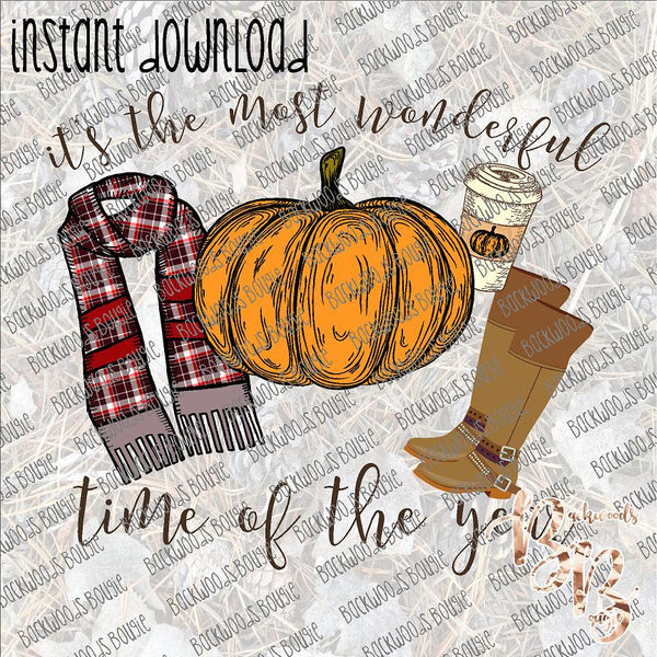 It's the Most Wonderful Time of the Year fall INSTANT DOWNLOAD print file PNG