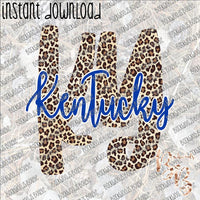 Leopard KY Kentucky INSTANT DOWNLOAD print file PNG