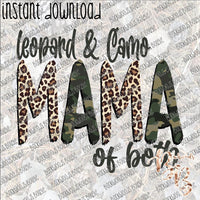 Leopard and Camo Mom of Both INSTANT DOWNLOAD print file PNG