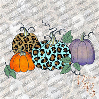 Leopard and Grunge Pumpkin SUBLIMATION Transfer READY to PRESS