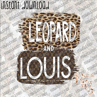 Leopard and Louis 2 INSTANT DOWNLOAD print file PNG