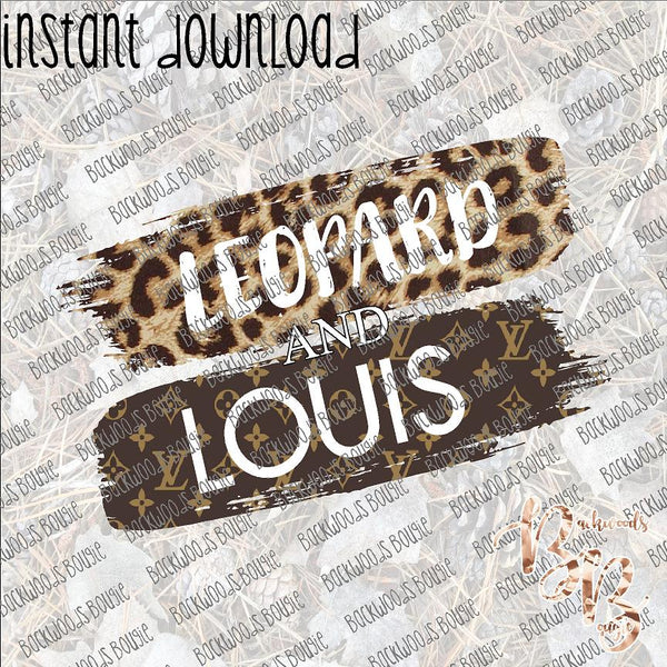 Leopard and Louis INSTANT DOWNLOAD print file PNG