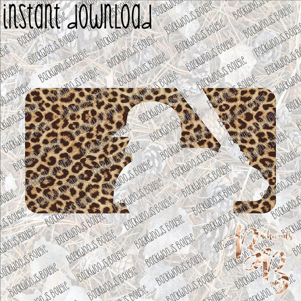 Leopard Baseball Logo INSTANT DOWNLOAD print file PNG