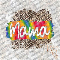 Leopard Distressed Mama SUBLIMATION Transfer READY to PRESS