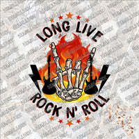 Long Live Rock N' Roll SUBLIMATION Transfer READY to PRESS