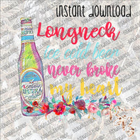 Long Neck Ice Cold Beer (lady) INSTANT DOWNLOAD print file PNG