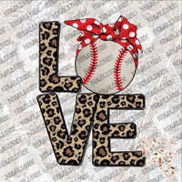 Love Baseball 2 SUBLIMATION Transfer READY to PRESS