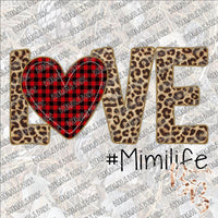 Love #mimilife SUBLIMATION Transfer READY to PRESS