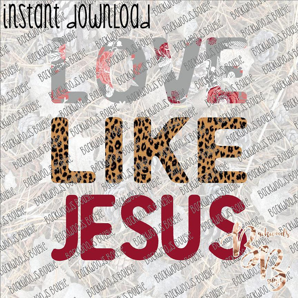 Love Like Jesus INSTANT DOWNLOAD print file PNG