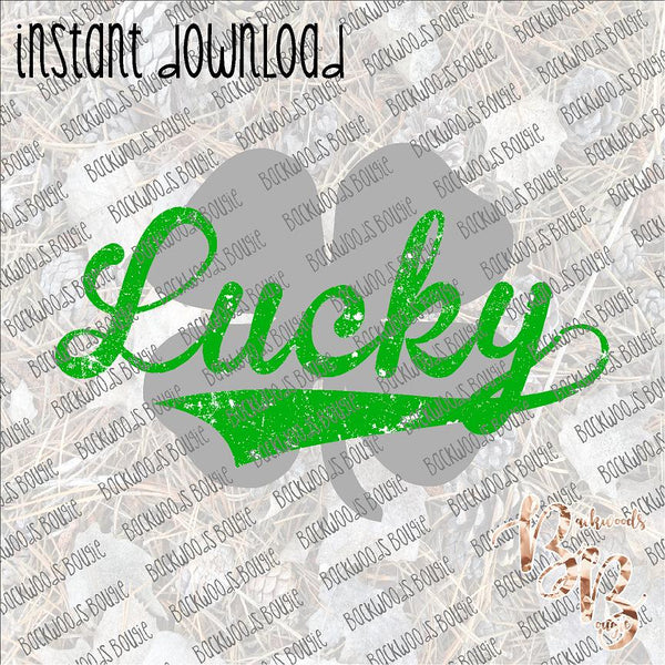 Lucky Clover INSTANT DOWNLOAD print file PNG