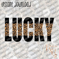 lucky leopard instant download print file png