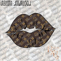 LV Lips INSTANT DOWNLOAD print file PNG