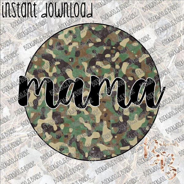 Mama Circle Camo INSTANT DOWNLOAD print file PNG