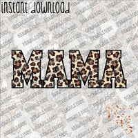 Mama Leopard INSTANT DOWNLOAD print file PNG