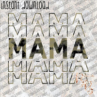 Mama Split Camo INSTANT DOWNLOAD print file PNG