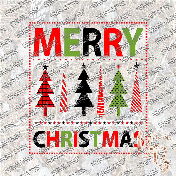 Merry Christmas Block SUBLIMATION Transfer READY to PRESS