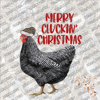 Merry Cluckin' Christmas SUBLIMATION Transfer READY to PRESS