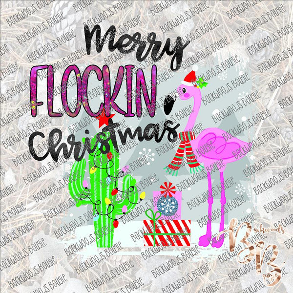 Merry Flockin' Christmas SUBLIMATION Transfer READY to PRESS