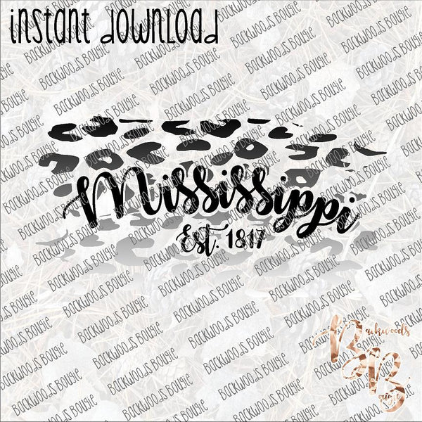 Mississippi Girl Est 1817 INSTANT DOWNLOAD print file PNG