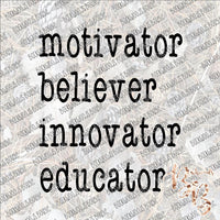 Motivator Educator SUBLIMATION Transfer READY to PRESS