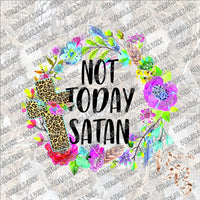 Not Today Satan Wreath SUBLIMATION Transfer READY to PRESS