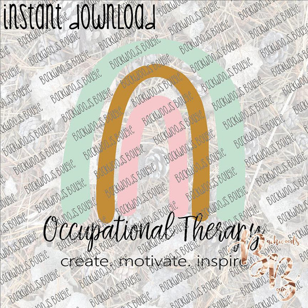 Occupational Therapy Rainbow INSTANT DOWNLOAD print file PNG