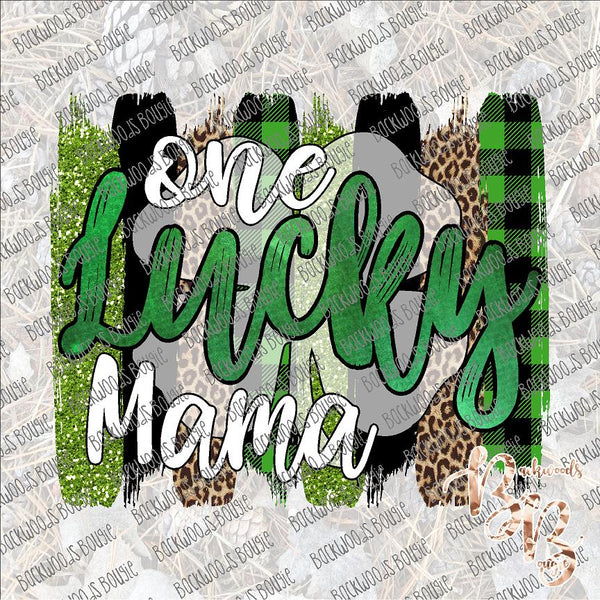 One Lucky Mama SUBLIMATION Transfer READY to PRESS