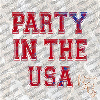 Party in the USA SUBLIMATION Transfer READY to PRESS