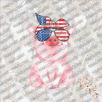 Patriotic Pig SUBLIMATION Transfer READY to PRESS