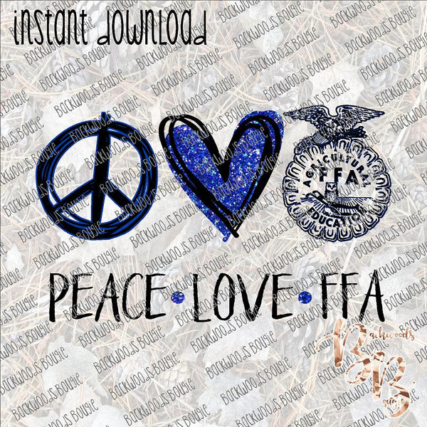 Peace Love FFA INSTANT DOWNLOAD print file PNG