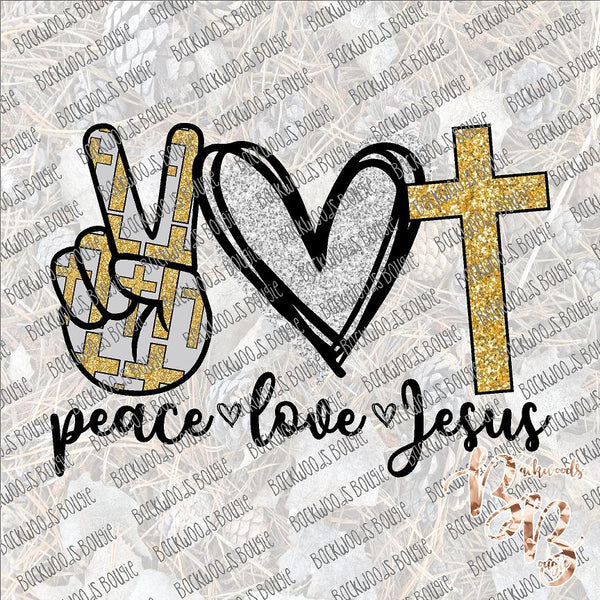 Peace Love Jesus SUBLIMATION Transfer READY to PRESS