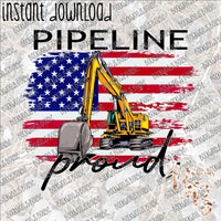 Pipeline Proud Excavator INSTANT DOWNLOAD print file PNG mama