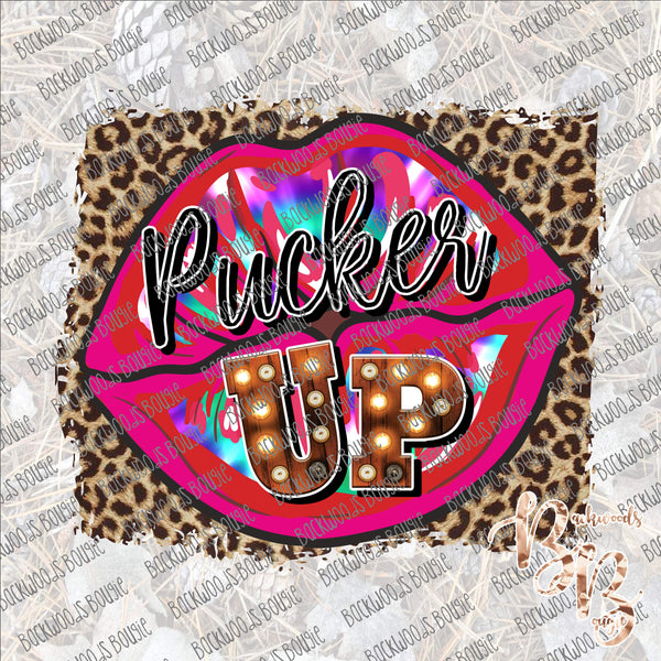 Pucker Up Leopard SUBLIMATION Transfer READY to PRESS