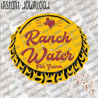 Ranch Water INSTANT DOWNLOAD print file PNG