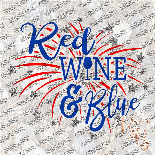 Red, Wine & Blue SUBLIMATION Transfer READY to PRESS